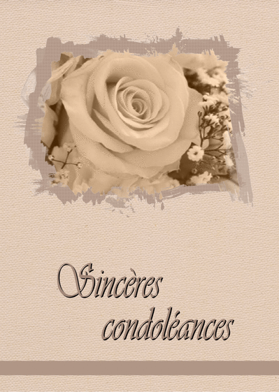 Carte Sincères Condoléances : Envoyer une Carte 